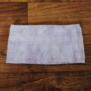 lavender tie dye print tube top